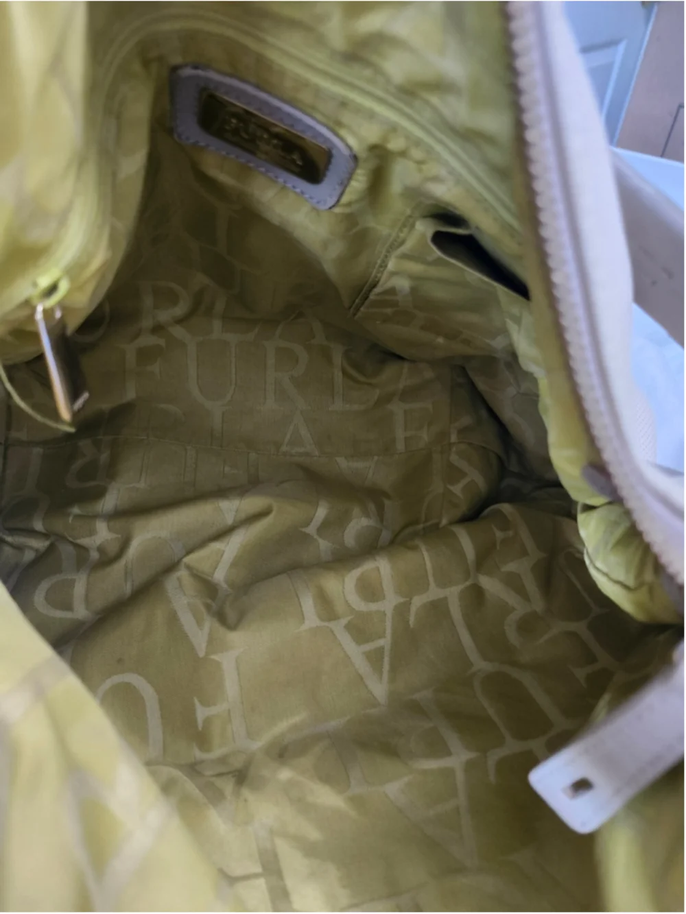 Furla Hobo Bag One Size White Gold